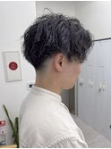 メンズ/サーフカール/刈り上げセンターパート/波巻きツイスパ