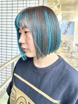 ロジェ(loje)&nbsp;20代30代40代 アンブレラカラー/ライトブルー/タッセルボブ