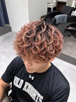 グレイバイニューヨークニューヨーク 京都北大路(Gray by NYNY) 無造作パーマ×ピンクカラー/京都/北大路/メンズパーマ
