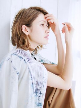 ウル 吉祥寺(ulu) かき上げミックスカールボブ