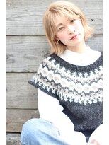 ブークル(boucle)&nbsp;ブランド×切りっぱなし外ハネボブ