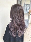 グラデーションで可愛く◎ラベンダーピンク