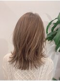 レイヤーカット×艶ブラウン