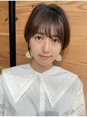 耳掛けショートボブ/小顔ヘア/似合わせ