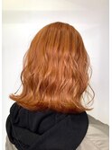 【Taylor】大宮 ペールオレンジ×外ハネウェーブヘア