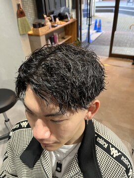 スウェル 柏店(Swell) ハイライト/マッシュパーマ/ウルフ/アッシュブラック/柏/MEN'S