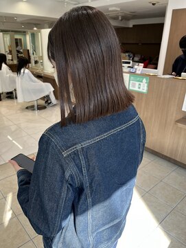 アッシュ 下北沢店(Ash) ぱつっとボブ×ショコラカラー