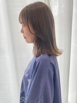 イノセントヘア(innocent.hair)&nbsp;結べるボブ切りっぱなしボブレイヤーカットオリーブベージュ