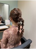 おしゃかわツインポニーアレンジ