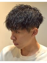 フリーク バーバーショップ 都島店(FREAK BARBER SHOP) 黒髪王道モテマッシュ縦落ちツイストスパイラルパーマ
