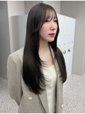 韓国レイヤー ステップカット 髪質改善ストレート【天神大名】