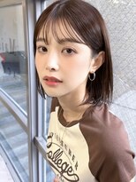 メゾンアクア 表参道(Maison ACQUA)&nbsp;＋切りっぱなしボブルフ/黒髪ネビージュ/小顔ワンレン/縮毛矯正