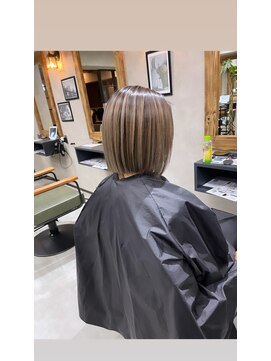 サニー 渋谷(SUNNY) バレイヤージュ、ハイライト、レイヤーロング、グレーベージュ