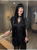 モードなロング×サラツヤストレート