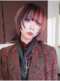 ウルフレイヤーウルフカットミディアム顔周りレイヤー_F0426