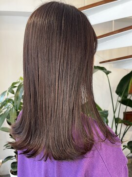 ピークスヘア(peaks hair) ブリーチなし透明感カラーナチュラルブラウン20代30代@Aina