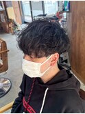 【山本智文】シャドウパーマメンズマッシュ
