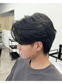 毛流れフェザーパーマ