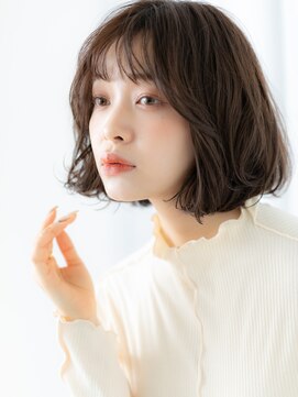 カバーヘア ブリス 北浦和(COVER HAIR bliss) ココアブラウンニュアンスパーマボブディ//北浦和20代30代40代