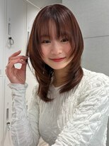トリッカ 銀座(tricca)&nbsp;ミディアムレイヤー/暖色カラー/透明感/小顔カット