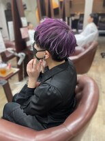 ハピネス 王寺店(Happiness)&nbsp;ハンサムショート 中性マッシュ アンブレラカラー 刈り上げ 王寺