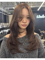 スティーロ 渋谷(Steelo)&nbsp;Steelo バタフライレイヤー×ブリーチなしベージュ　渋谷