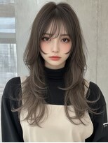 サロンドアイ(salon de i)&nbsp;ナチュラルウェーブレイヤー × オリーブベージュ