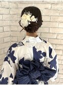 浴衣ヘアにおすすめサイドシニヨン★