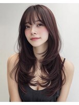 オンク 新宿(onk)&nbsp;黒髪/グレーベージュ/レイヤーロング/前髪パーマ[新宿駅]