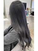 グレー シルバー ロング ブリーチオンカラー グラデーション