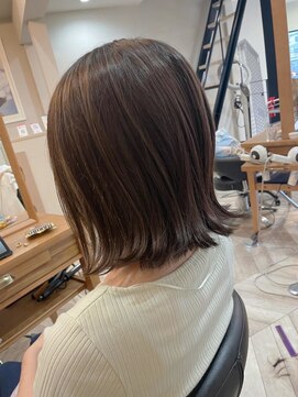 ソーホーニューヨーク 函館店(SOHOnewyork) 切りっぱなしボブ/ボブヘア/ハイライト/ショート/函館/五稜郭