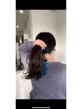 ラブユイット(LOVE HUIT) インナーカラー！ブルー＆グリーン