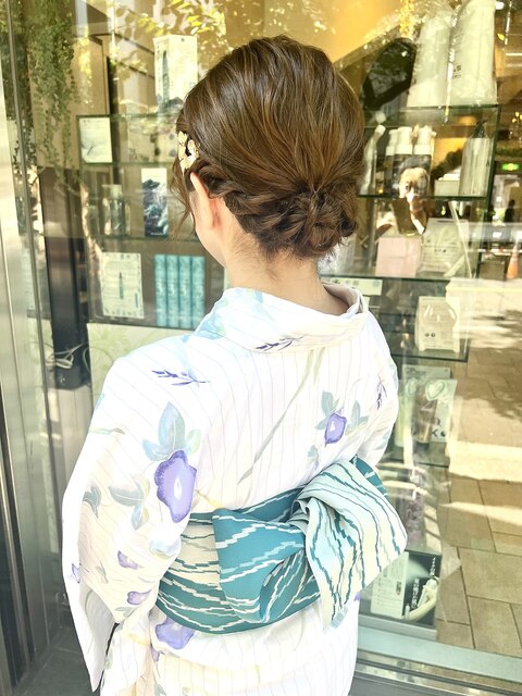 浴衣に似合うヘアセット　s