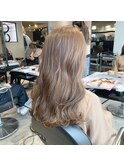 ホワイトグレージュ_ミルクティーベージュ_韓国ヘア
