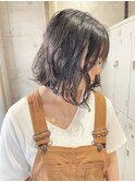【HOSSY】ボブパーマ_コテ巻き風☆ウェーブ_外ハネボブ