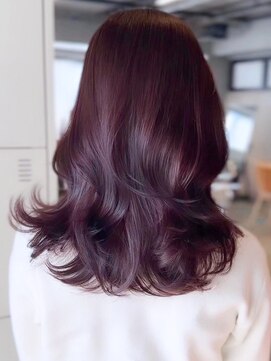 レノラ 本町(LENORA) ウェーブパーマこなれミディ前髪レイヤーカット長めバング