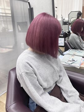 キセイ イオンモール新利府北館店(KISEI) ピンク×ボブ