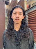 ロン毛パーマスパイラルパーマ