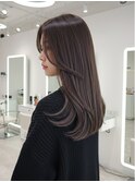 美髪/ワイドバング/レイヤーカット/くすみベージュ/新小岩駅