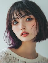 ロディーナ 大口 新子安(rodina)&nbsp;【ティーンズに大人気】ピンクバイオレットのグラデカラー/ラフ