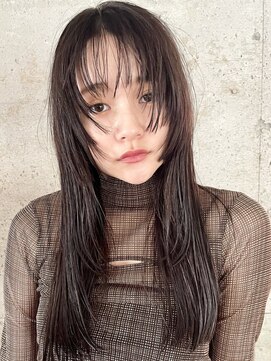 ミラバイグリーン(Mira by green) 小顔前髪ワンカールフェイスレイヤーココアブラウン