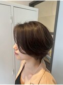 大人可愛いショートナチュラル地毛風カラーブラウン20代30代40代
