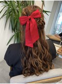 ヘアアレンジ　ハーフアップ