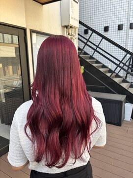 アイズ 横浜(IS) 【KAZUKI指名】ブリーチありワインレッドカラー♪♪