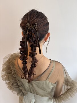 ロックワークオレンジ 西中島店(ROCK WORK ORANGE) ヘアアレンジ＊編みおろしポニー