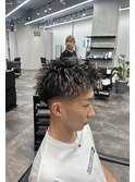 スキンフェード×ホワイトメッシュ