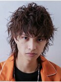 縦落ちスパイラルニュアンスパーマ　ウルフ