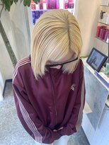 美容室 サワコ 国府店(SAWAKO) 根元から可愛いブロンド
