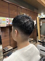 スタンドバーバー 柏(STAND BARBER)&nbsp;MEN’S/リバースセンターパート/ニュアンスパーマ/柏