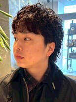 メンズサロン ブロック(Men's Salon bloc)&nbsp;ウルフパーマ ニュアンスパーマ 束感 似合わせ ミディアム